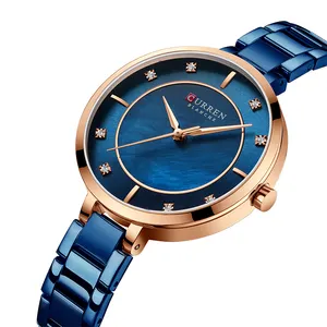 Curren 9051 Blue Women Watches Waterproof Women's Watch Analog Date Quartz wrist watch Water Resistant