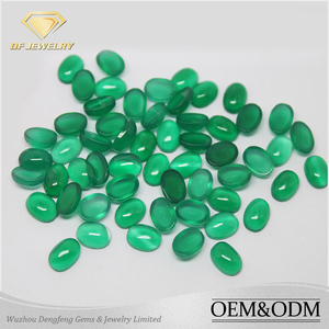 Precio al por mayor natural loose forma oval de <span class=keywords><strong>piedra</strong></span> de ágata <span class=keywords><strong>verde</strong></span> ágata <span class=keywords><strong>verde</strong></span> oscuro - Product Image 1