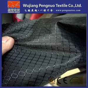 Rpet ripstop stof 100% poly water proof 420D diamant check weave oxford met backing PU gecoat voor recycle tas stof - Product Image 3