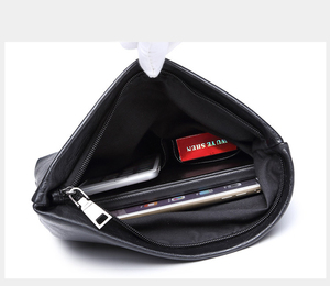 Tas tangan kulit PU pria, dompet koin bisnis kulit PU Organizer tas tangan 2016 - Product Image 6