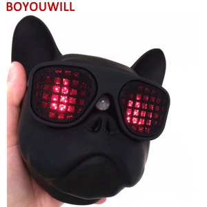 Boyouwill al por mayor Bulldog cabeza altavoz portátil cachorro con gafas perro Altavoz Bluetooth para el teléfono móvil - Product Image 1