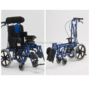 Silla de Ruedas Reclinable con Respaldo Alto y Estructura de Aluminio para Niños con Parálisis Cerebral - Product Image 3