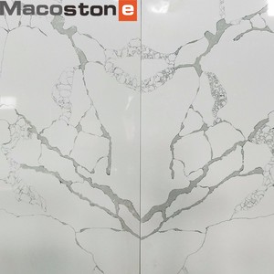 Encimeras de Cuarzo Blanco Tipo Calacatta con Diseño de Mármol Combinado, Fabricación de Losas de Piedra para Encimeras de Cocina de Cuarzo - Product Image 2