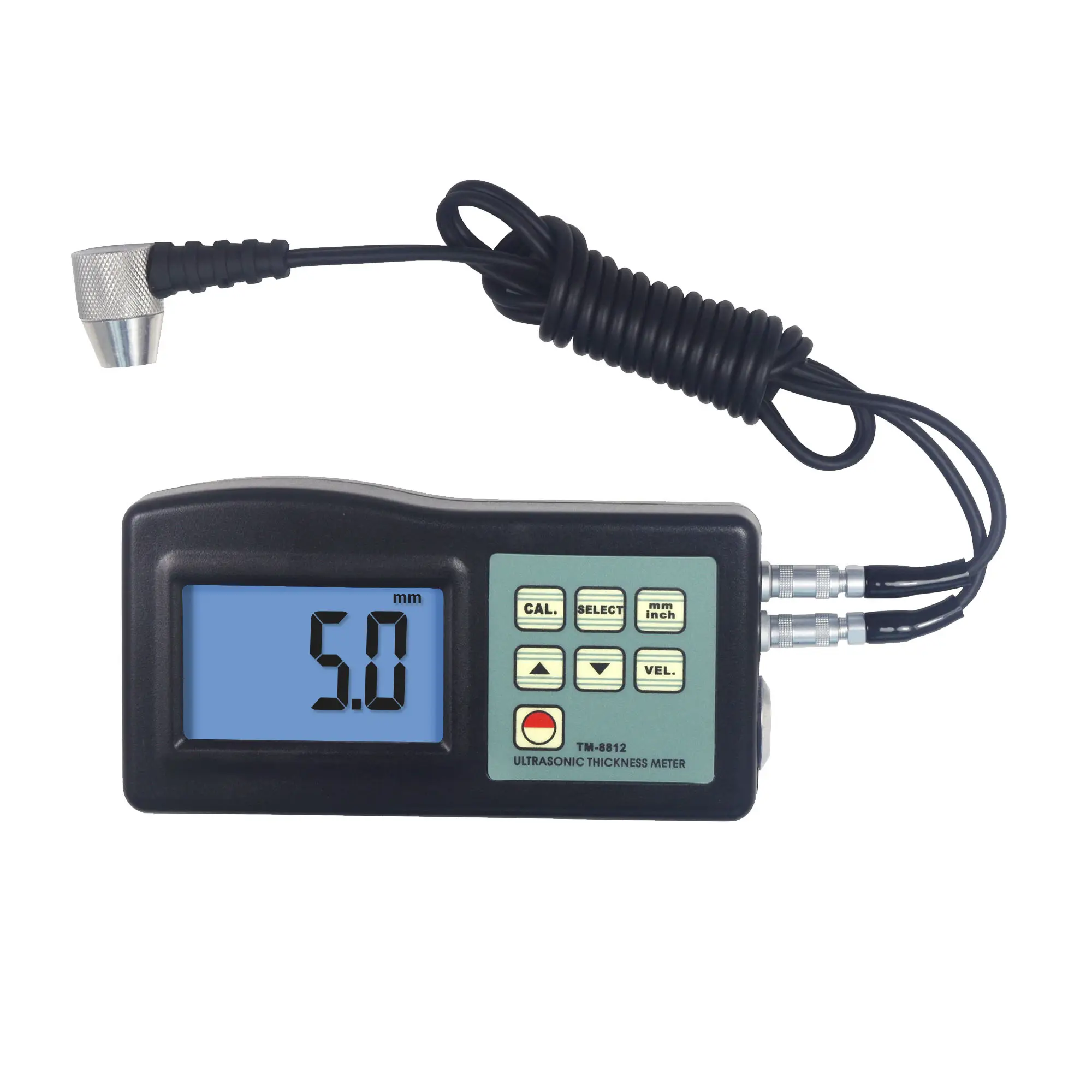 Medidor de espesor ultrasónico TM-8812 para metal, plástico, cerámica, vidrio