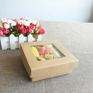 Kray ensalada caja de papel kraft con ventana - Product Image 1