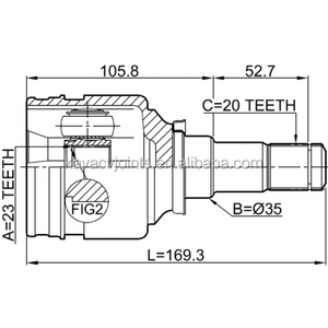 Arbre de transmission TO-9215 Joint CV intérieur Toin-ACA38RH 27X40X24 Acier pour <span class=keywords><strong>Toyota</strong></span> <span class=keywords><strong>Alphard</strong></span> <span class=keywords><strong>ANH10</strong></span> MNH10 2002-2008 Utilisé pour <span class=keywords><strong>Toyota</strong></span> Alpha - Product Image 3
