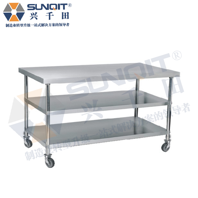 По индивидуальному заказу из нержавеющей стали для кухни ресторана рабочий стол 3 слоя дополнительная полка для Рабочий стол кухни скамья
