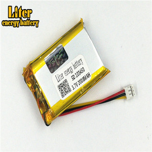 Plug 2,0-3 p lithium battery 103450 2000 mAh rechargeable lithium polymer battery Pl LiPo battery with wires - Product Image 3