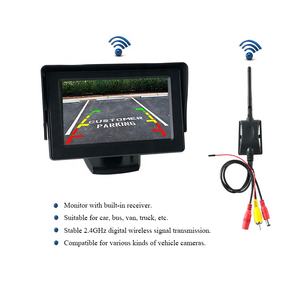 <span class=keywords><strong>2</strong></span>,4 GHz Digital Wireless 4,3 zoll Monitor Lkw Bus Nachtsicht Rückansicht Rückfahrkamera Rückfahrkamera System - Product Image 4