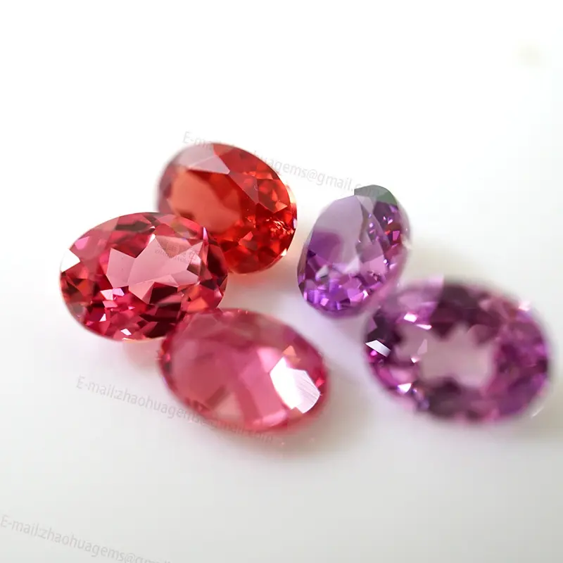 Синтетические сапфировые фиолетовые овальные ограненные высококачественные драгоценные камни