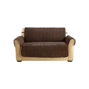 Großhandel plüsch sofa und sofa-SureFit 1 stück gesteppten sofa wildleder wasserdicht haustier abdeckung sofa, Schokolade