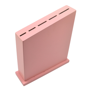 Supporto coltello da cucina professionale blocco coltello in legno (rosa) - Product Image 1