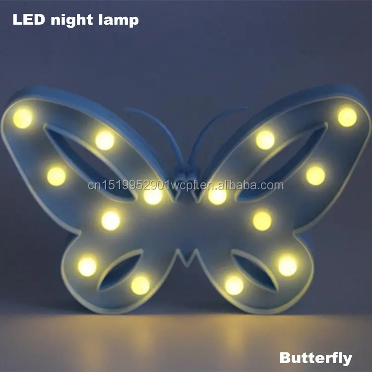 クリエイティブモデリング蝶型LEDランプ、家の装飾素敵なナイトランプ