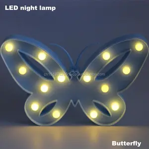 Yaratıcı modelleme Kelebek şekli LED lamba, ev dekorasyon güzel gece lambası