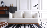 Wohnzimmer-Sofa Holz-Ecksofa-Set Möbeldesigns Stoff Skandinavisch Modern 3-Sitzer Massivholz-Sofa mit Liegefunktion