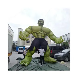 Tamanho personalizado arte do desenho animado inflável super herói/homem inflável do músculo/propaganda enorme hulk homem