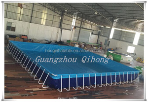 <span class=keywords><strong>Piscine</strong></span> <span class=keywords><strong>gonflable</strong></span> rectangulaire en PVC à cadre métallique, <span class=keywords><strong>piscine</strong></span> en acier pour diapositives de <span class=keywords><strong>piscine</strong></span> d'eau - Product Image 5