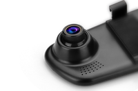 Caméra de tableau de bord de voiture HD 1080P avec vision nocturne et double caméra de rétroviseur