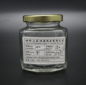 500Ml 9Oz 6Oz 190Ml 4Oz 120Ml 3.75z 110Ml 55Ml 2Oz 45 Ml 1.5Oz <span class=keywords><strong>1Oz</strong></span> Lọ Thủy Tinh Hình Lục Giác Mật Ong Hình Bầu Dục Có Nắp Vàng - Product Image 2