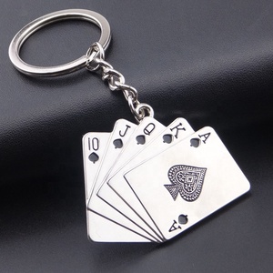 Porte-clés en alliage de Zinc, carte de jeu souvenir, porte-clés en métal, nouvelle collection - Product Image 3