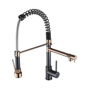<span class=keywords><strong>Robinet</strong></span> de cuisine industriel extractible, mélangeurs à montage sur pont, <span class=keywords><strong>robinet</strong></span> de lavabo de cuisine en laiton <span class=keywords><strong>flexible</strong></span> <span class=keywords><strong>avec</strong></span> douchette extractible - Product Image 2