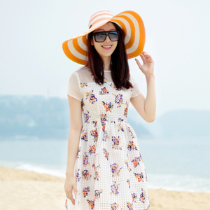 <span class=keywords><strong>Playa</strong></span> del nuevo verano barato sun paper sombrero de paja - Product Image 4