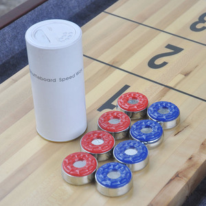 9 Feet Shuffle Board Table with Wooden Abacus Bead Scorer and 8PCS Pucks TS-0905S - Product Image 4