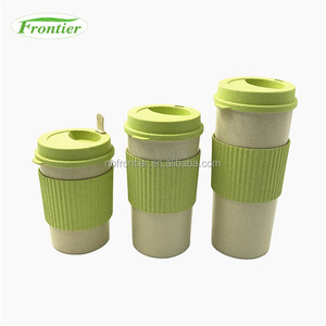 Especiales personalizados diseño viaje Fibra de trigo taza de café con tapa de silicona - Product Image 3