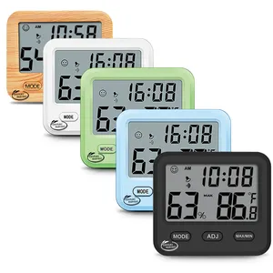 CH-916 Mini Digital Thermometer Hygrometer Baby Room Wall Thermometer Weather Station Clock Temperature Meter