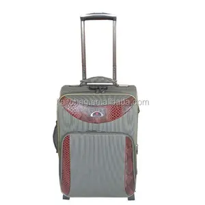 2015 newest popular cheap eminent 4 pcs EVA luggage trolley case with aluminium alloy trolley