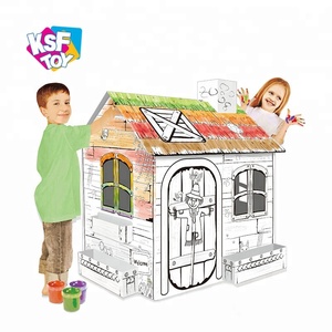 Giocattolo Educativo Divertente per Dipingere Graffiti, Casa Colorata 3D in EVA Fai-da-Te per Bambini - Product Image 1
