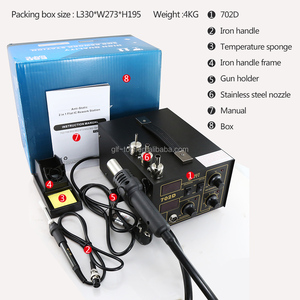 Estación de retrabajo con pantalla Digital DIY 2 en 1, fuente de energía eléctrica, soldador y <span class=keywords><strong>para</strong></span> pistola de calor, 2 en 1 - Product Image 5
