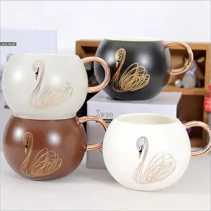 Nordic kreatif 480ml 17OZ porselen keramik sublimasi cangkir kopi dengan Logo cangkir cangkir teh