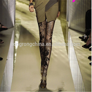 Crisantemo flor de lujo atractivo de las mujeres brillante panti medias - Product Image 1