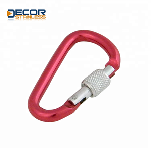 Aksesori Keamanan Multi-spesifikasi Aluminium Tipe D Carabiner Spring Snap Hook Factory Outlet