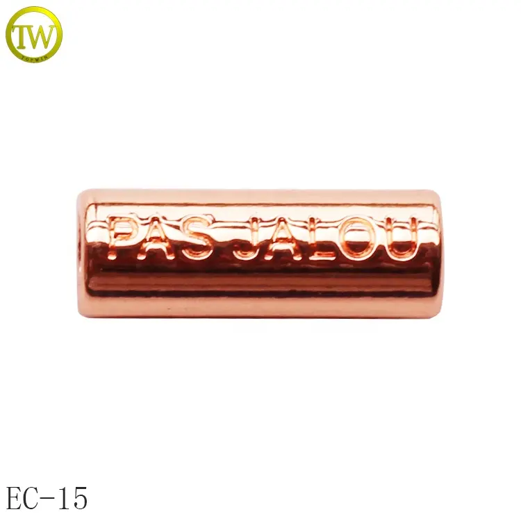 Wholesale clothing hollow metal cord stopper round shape decorative cord ends beads for garment accessory