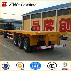 el transporte de superficie plana remolque de eje emparejado con sino de camiones cabeza hecha por zhuowei - Product Image 1