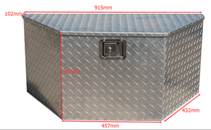 Custom-Welded <strong>Metal</strong> Aluminum Tool Trailer Tongue Box Durable Aluminum Truck <strong>Toolbox</strong> - Product Image 4