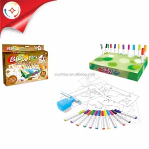 Magie Air Pinsel Schlag Stifte Maker Schablone Kunst Kit mit Stifte und Formen