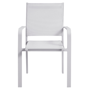 Moderno Blanco 5 piezas Patio Café Comedor Muebles Jardín al aire libre Porche <span class=keywords><strong>Mesa</strong></span> de aluminio <span class=keywords><strong>y</strong></span> <span class=keywords><strong>sillas</strong></span> de <span class=keywords><strong>4</strong></span> plazas Set - Product Image 3