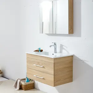 FSC认证竹制浴室家具橱柜套装梳妆台现代浴室梳妆台橱柜套装
