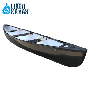 Canot récréatif en plastique de haute qualité 4.86m Canadian Outrigger <span class=keywords><strong>C1</strong></span> <span class=keywords><strong>Canoe</strong></span> avec 4 sièges en bois - Product Image 2