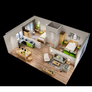 Cadena comercial edificio de apartamentos con tipo económico muebles del dormitorio con metal flor - Product Image 4