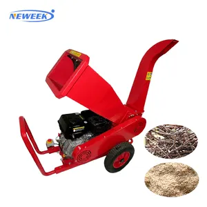 NEWEEK Factory Price quintal jardim gasolina diesel madeira vara galho Chipper triturador Tree Branch Shredder