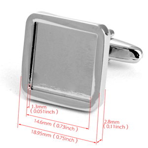 Square Cufflinks Blank Custom Made DIY Cufflinks Holder