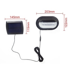 Lampe solaire à led avec capteur de mouvement, finition ovale, luminaire d'extérieur, montage au plafond, technologie PIR