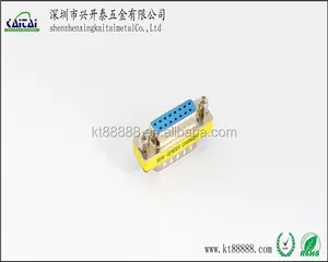 D-sub a 9 pin 15 pin mini vga gender changer blu/nero connettore