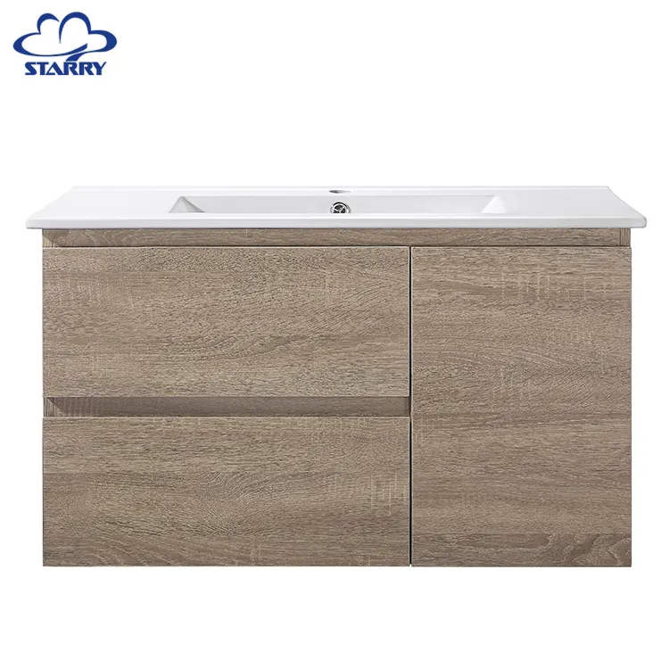 Modern Style Ceramic Top Bathroom Vanity With Hand Wash Basin Modern Wall Hang Bathroom Cabinet And Bathroom Accessories