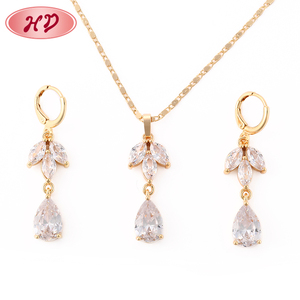 2015 più nuovo modo di Stile del Costume di Modo 18k 14k placcato <span class=keywords><strong>oro</strong></span> indiano monili di costume da sposa set on-line all'ingrosso - Product Image 2