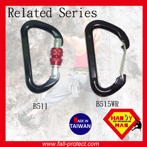 คาราไบเนอร์อลูมิเนียมสำหรับปีนเขา 23KN Bent Gate Mountain Rock Climbing - Product Image 5